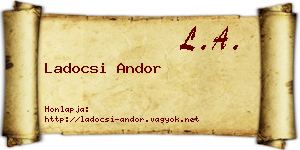 Ladocsi Andor névjegykártya